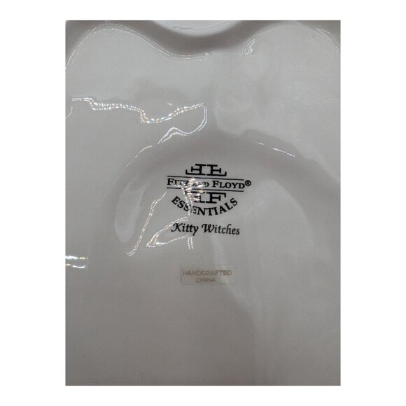 Fitz & Floyd Kitty Witches Canape Plate Handcrafted Halloween Decor Cat Spiders - Picture 3 of 10